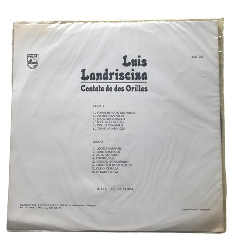 Luis Landriscina Contata de dos Orillas 1976 Philips LP Spanish Comedy Plays Ex - Picture 2 of 6