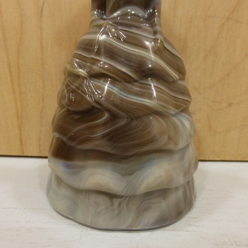 Vintage SUMMIT Art Glass Bell 5" Melanie SOUTHERN BELLE Medium Light Brown Swirl - Picture 3 of 11