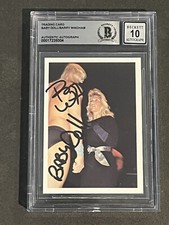 BARRY WINDHAM & BABY DOLL 1988 WONDERAMA NWA SIGNED AUTOGRAPH CARD BAS GM MT 10