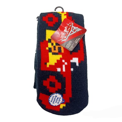 Disney Pixar Cars Little Boys Slipper Socks-Shoe Size 7.5 - 3.5-Black-Red
