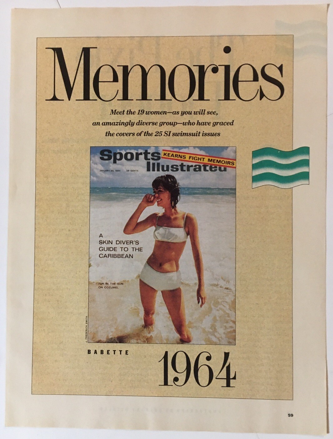 Babette Swimsuit Cover Model 1989 Magazine Photo 8x11 Inches Wall Decor-image