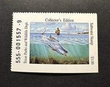 WTDstamps - 1998 TEXAS - Lot4 - State Saltwater Fishing Stamp - MNH