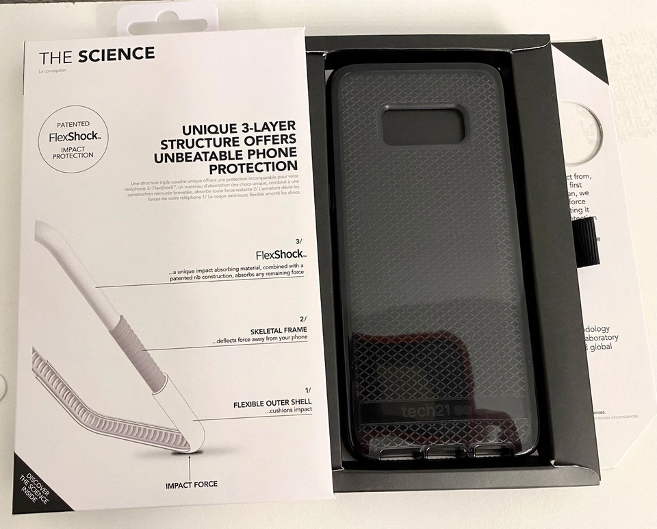 Galaxy S8 phone cover-Tech 21 Evocheck, Ultra Light, 3 Layer Protection  NIB - Image 4 of 4
