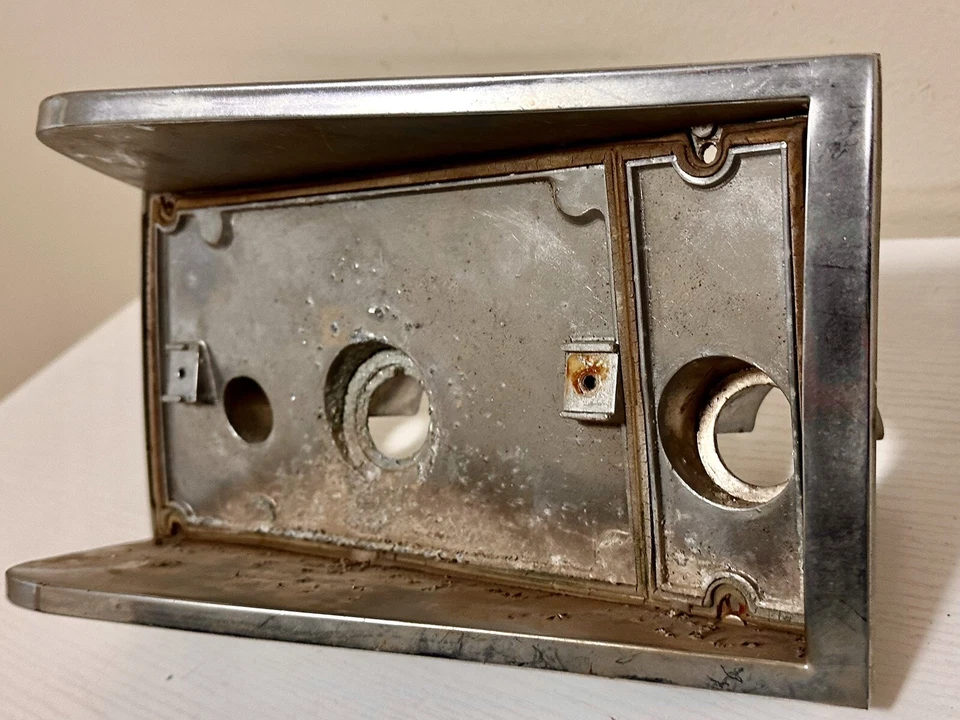 1974-1977 AMC Hornet Left Side Rear Chrome Tail Light Bezel Housing Assembly OEM - Image 4 of 4