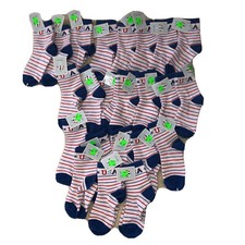 23 Pairs Of Patriotic Theme USA Red, White, blue Size 7-8.5
