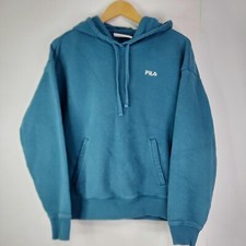 Fila Women s Embroidered Logo Pullover Hoodie Blue Size Medium