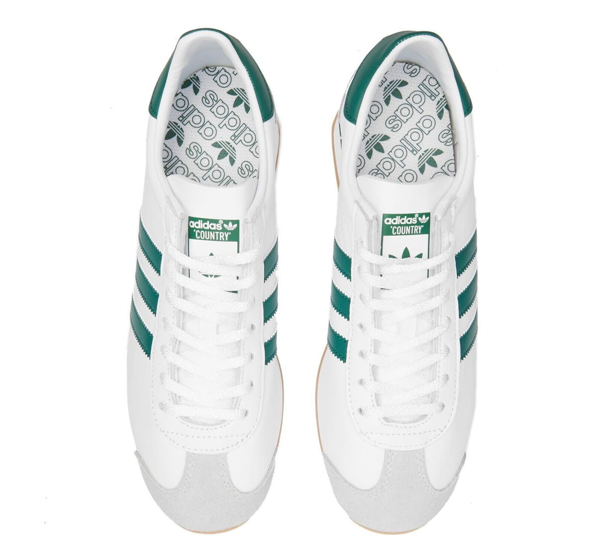  Originals COUNTRY OG ホワイト グリーン adidas Country OG White Sneakers Green Logo Originals Retro