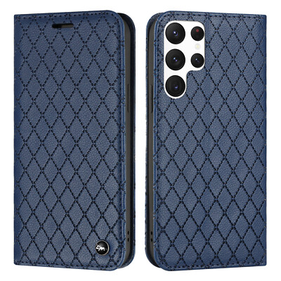 Luxury Leather RFID Wallet Case Fr Samsung Galaxy S25 Ultra/S25 Edge/S24/S23/S22