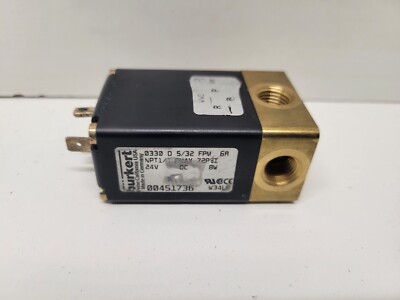 GOOD USED! BURKERT 0330-D-5/32 24V SOLENOID VALVE 00451736