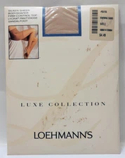 Silken Sheer Control Top Pantyhose Evening Sand SizeC Loehmann's Luxe Collection