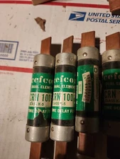 Lot Of 4 CRN-100 Cefco Dual-Element Time-Delay Fuse 100A 250V USED EOK