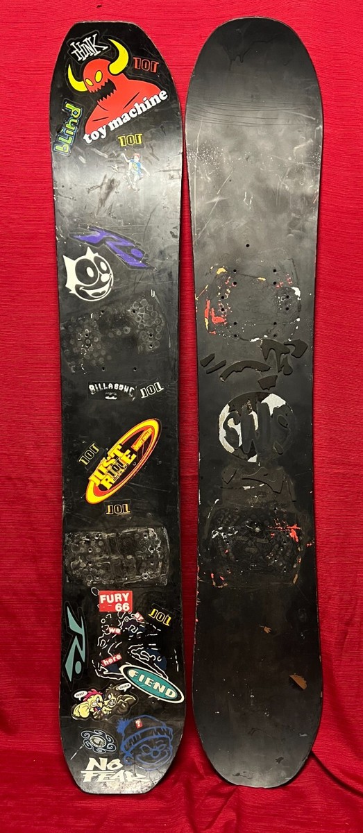 TWO 90's Sims models ATV & FAKIE 159 snowboards, wall hangers