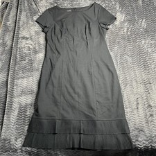 TALBOTS dress size 10 black quality fabric short sleeve