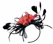 Customised Feather Hair Fascinator on Headband Wedding Royal Ascot Races Bespoke