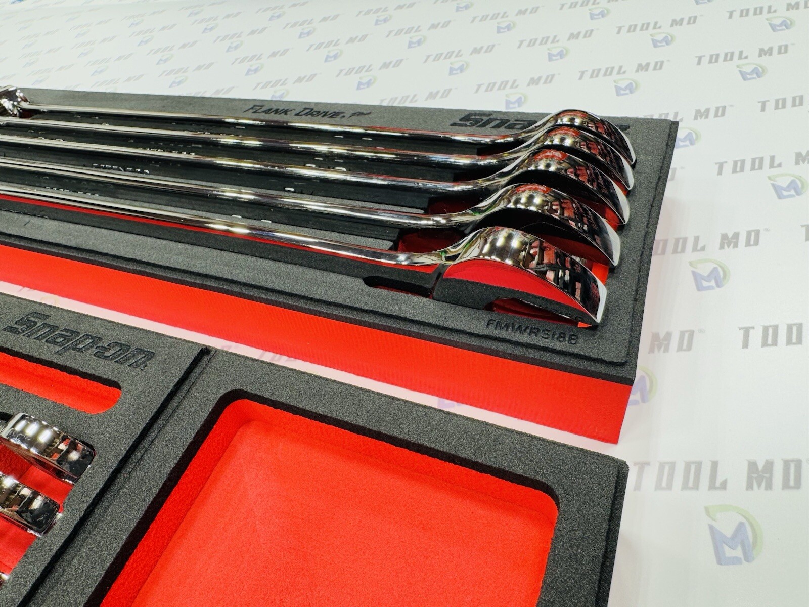 Snap-on Tools USA NEW 21-Piece Metric & SAE LONG Combination Wrench Foam Set