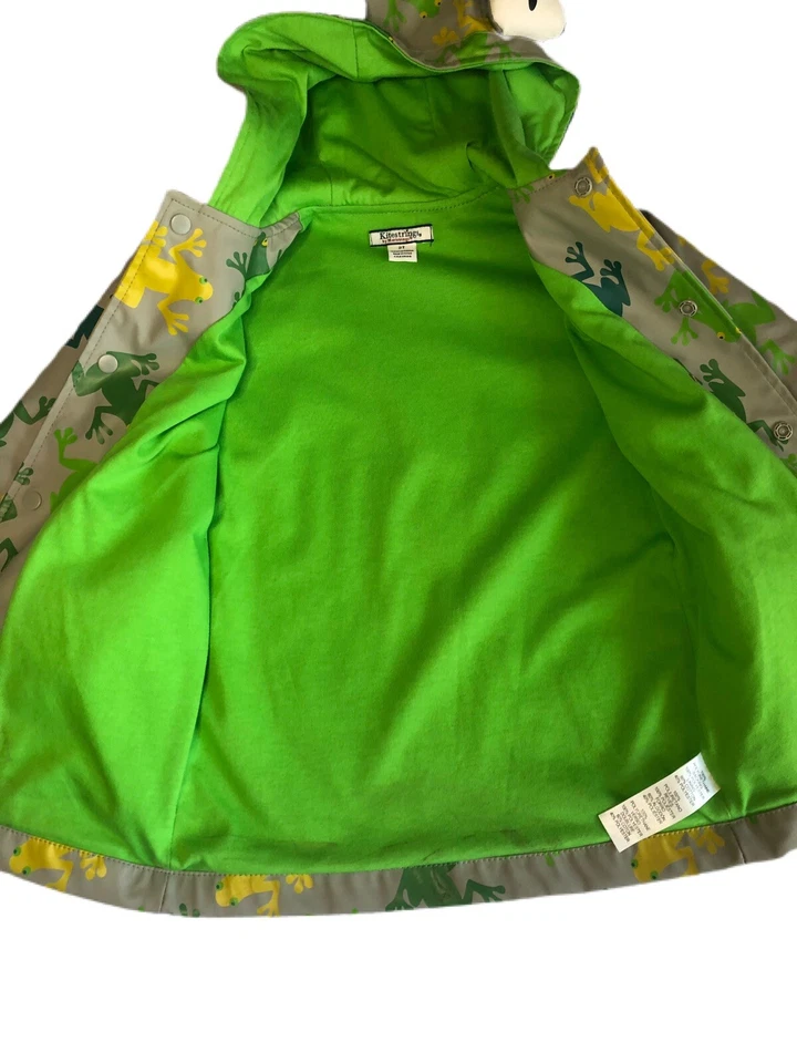 Дождевик Hartstrings Kitestrings Frog для мальчиков серый размер 2 глаза на подкладке с капюшоном - Изображение 4 из 4