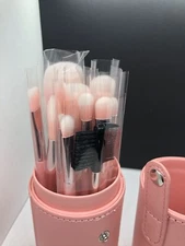 Pure 11pc Pink Make Up Brush Set With Case Brand New