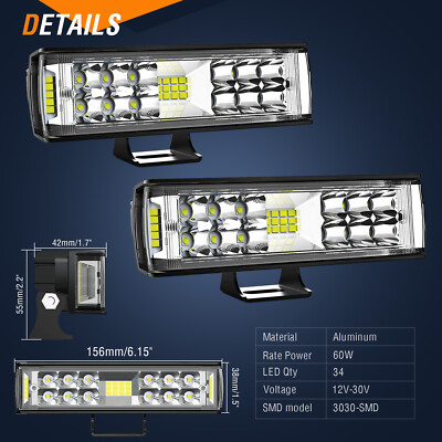 LED Pods Light Work Driving Light Bumper Fog Truck Off Road Pickup Truck 9-KINDS