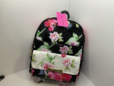 Betsey Johnson Floral Print black/white Backpack | eBay display picture 3