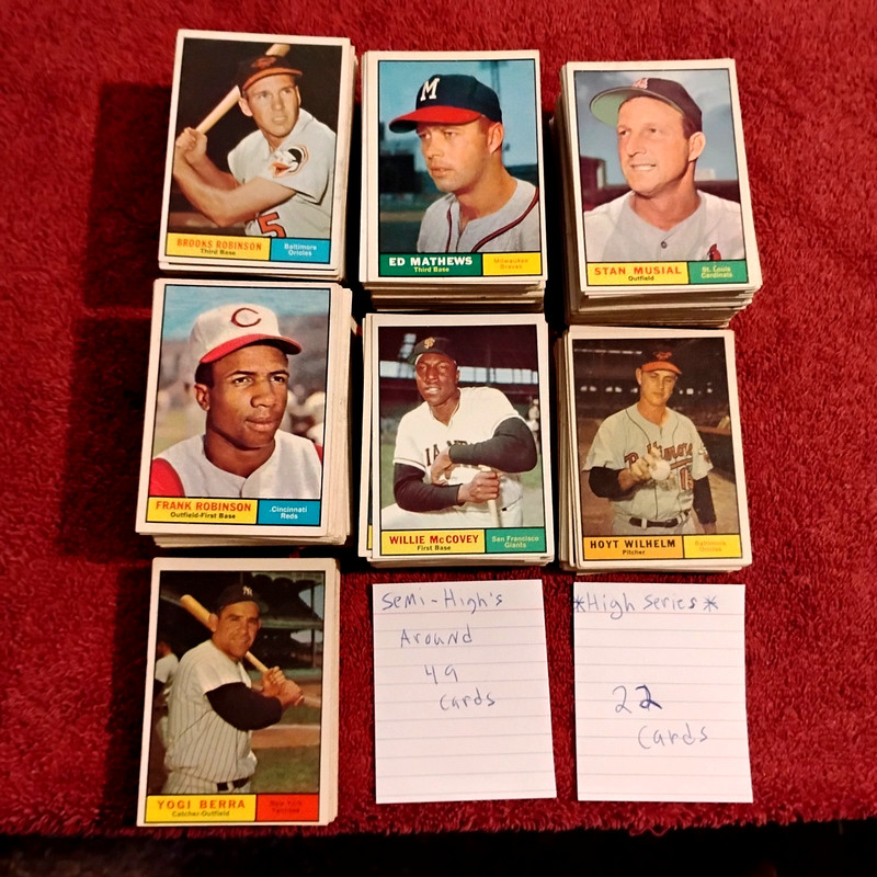  1961 Topps ,Baseball[500 ]cards.HOF, RC"S LDRS, Stars ,teams.VG to EX/NM or up?