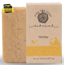 Honey Bar Soap, Benefits of Pine Tar with Honey Smell, for Men and Women, Handma