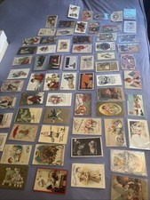 Large Holiday Postcard Lot, Halloween, Patriotic, Santas, Hold-To-Light, Easter