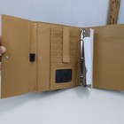 Avon Black Tan Faux Leather Organizer Binder Shoulder Bag Vintage 3 Ring Planner