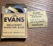 NOS Evans 10  White-Tape Metal Replacement Bl...