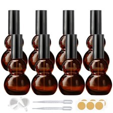 8 Pack 1oz/30ml Spray Bottles, Amber Glass Bottles with Fine Mist Sprayers, S...
