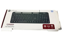 iHome Corded Multi-Media Black USB Keyboard IHK610B-BL Tested  Working