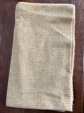 Wool Fabric 59" x 17.5" Primitive Rug Hooking Applique Yellow Green Plaid Check