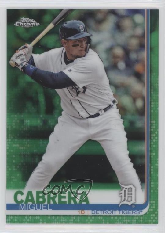 2019 Topps Chrome Green Refractor 5/99 Miguel Cabrera #115 k4s