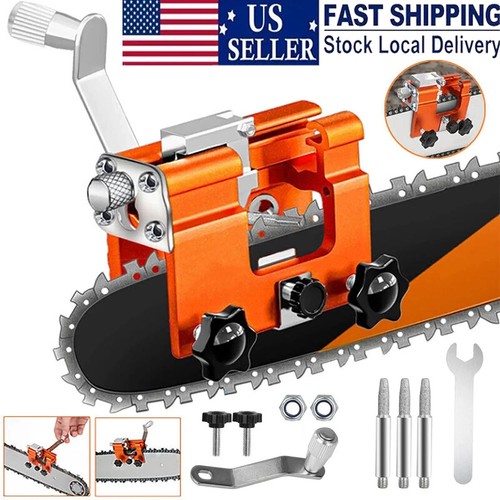 1pcs Chainsaw Chain Sharpening Jig Portable Hand Crank Sharpener Tool ...