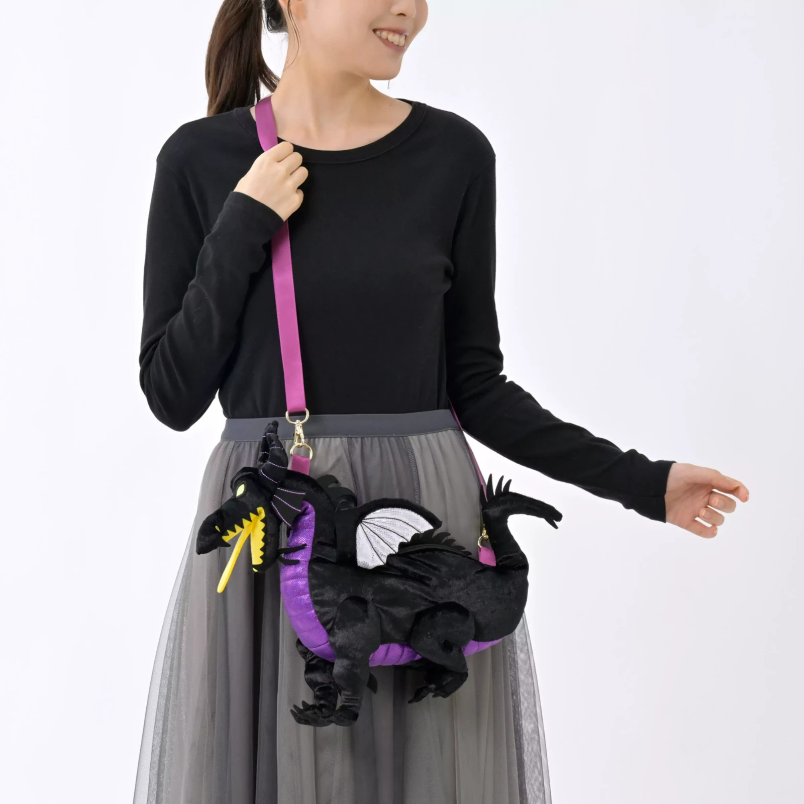 Disney Store Japan Maleficent Dragon Plush Crossbody Shoulder Bag Villains 2026