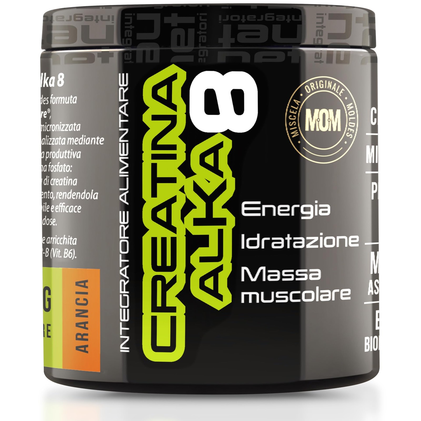 NET Integratori CREATINA ALKA 8 200g Arancia | Potenza Pura al pH 8