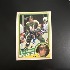 Vintage Hockey Autograph Card Signed Paul Holmgren