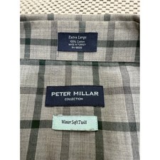 Peter Millar Collection XL Plaid Shirt Winter Soft Twill Extra Large