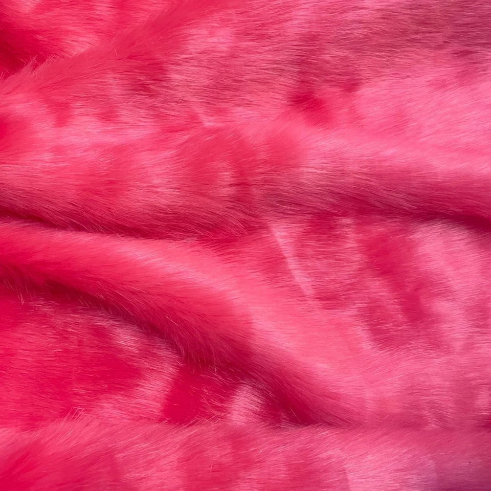 Dekofell Langhaar-Kunstfell Dekostoff Rosa/Pink Fellimitat Webpelz 175 cm - Bild 3 von 4