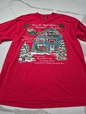 Best Fruit of the Loom Christmas Longsleeve Unisex T Shirt Adult L Made In USA!