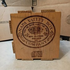 Napa Valley Box Company Brown Wooden CD Storage Box MPN 1 Compact Disc Organizer