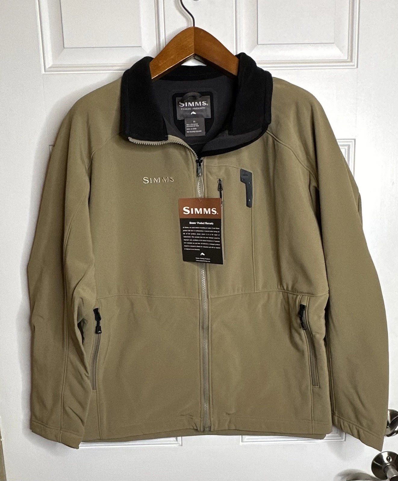 Simms Freestone Soft Shell Fishing Spring Jacket Coat Lightweight XL Men’s Tan