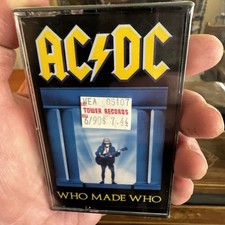 Who Made Who by AC/DC Cassette, 1986, Atlantic SEALED  Price Sticker - W W 