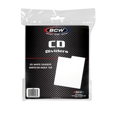 BCW Compact Disc Dividers - High-Density Polyethylene Plastic with Write-On I...