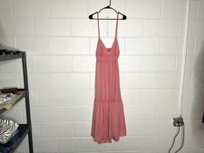 NWT Elan Coral Pink Cut Out Tiered Dress