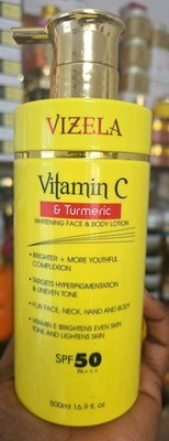 Vizela Vitamin C & Tumeric Whitening Face & Body Lotion heller + jugendlicher
