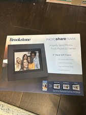 Brookstone PhotoShare 8  Smart Digital Picture Frame FSM08BLB - Black BRAND NEW 
