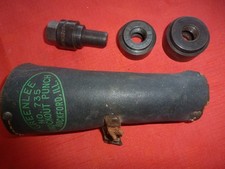 Vintage GREENLEE USA NO. 735 CONDUIT KNOCKOUT PUNCH SET with 3 punch  Dies