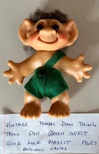 Vintage 1960's Thomas Dam Troll Good Luck Mascot Original Clothing Good Conditio