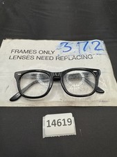 VINTAGE USS GI GOVERNMENT ISSUE 48-20 BLACK EYEGLASSES FRAME MILITARY