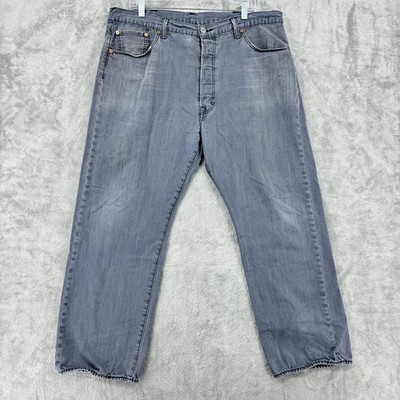Levis 501 Jeans Mens 42 Straight Leg Button Fly Casual Classic Pockets Denim